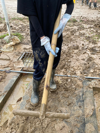 Bamboo Tool in use