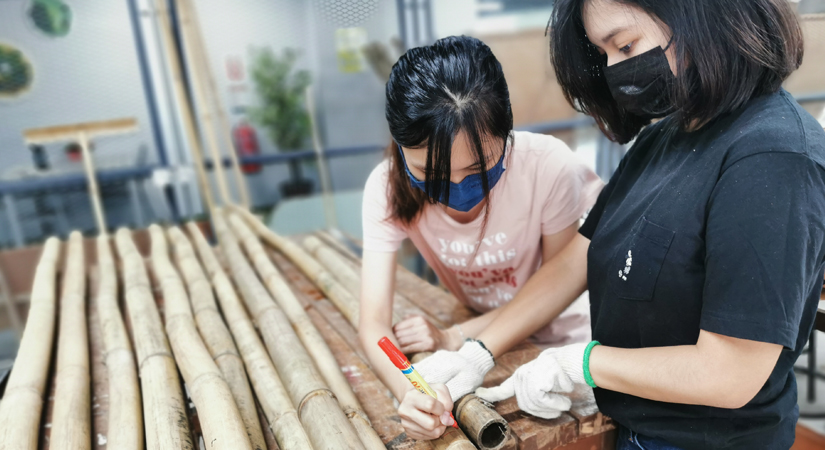 Bamboo Tool in use