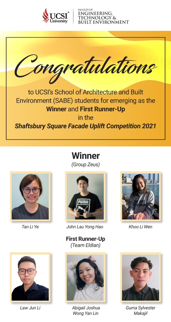 Congratulations To UCSI's School of Architecture And Built Environment Students!