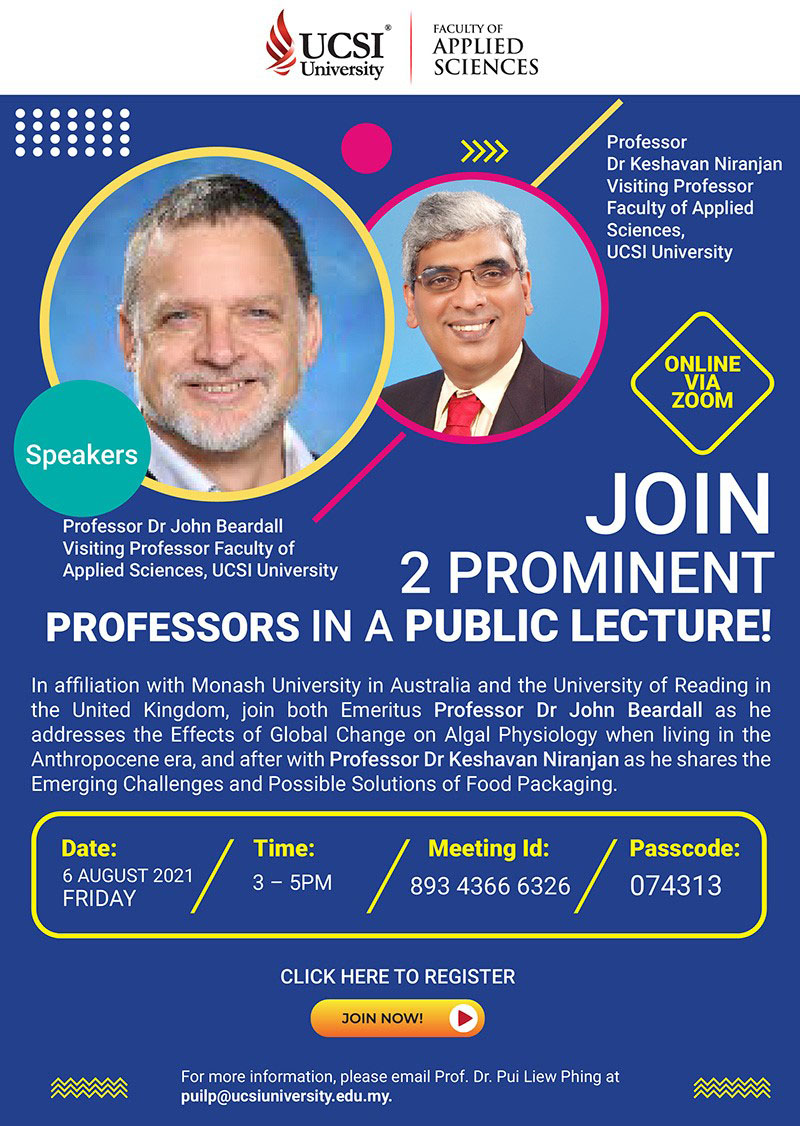 Join Two Prominent Professors in a Public Lecture!