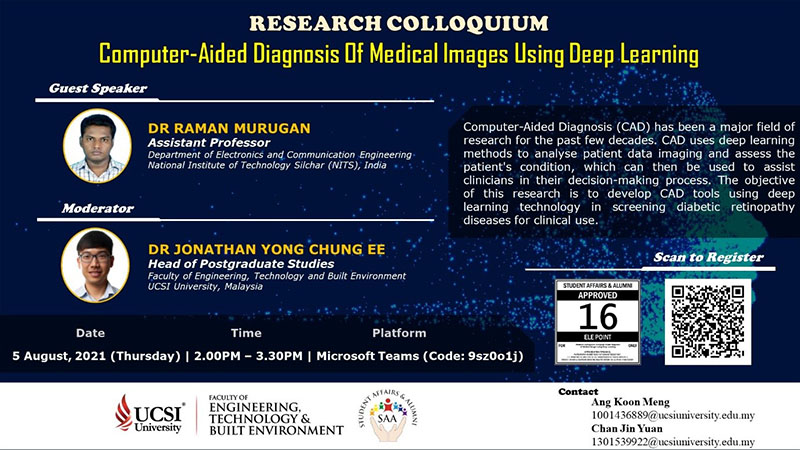 Research Colloquium: Computer-Aided Diagnosis Of Medical Images Using Deep Learning