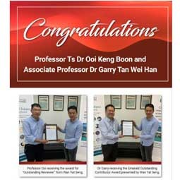Professor Ts Dr Ooi Keng Boon and Associate Professor Dr Garry Tan Wei Han