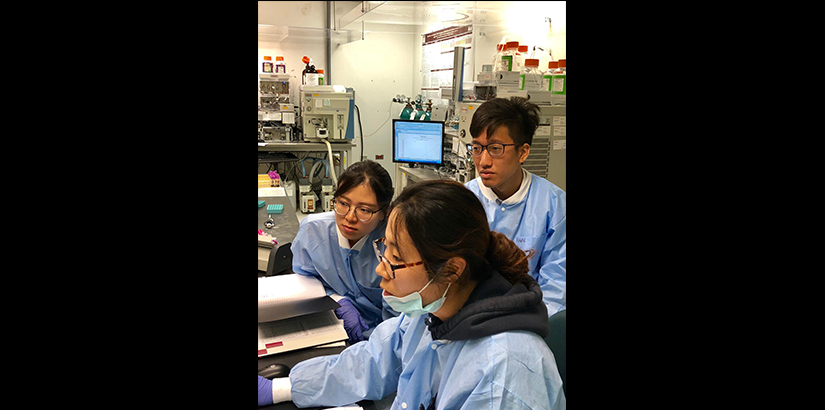 Eugene and Doris at the Clinical Pharmacogenomics Laboratory