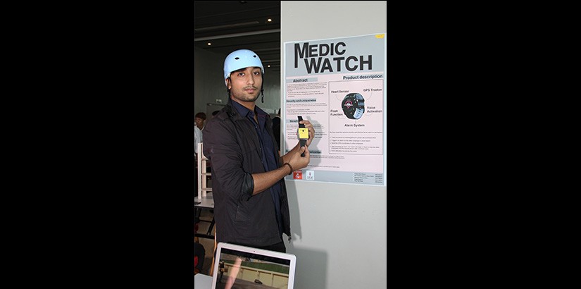 Daniyal Khan with the “Medic Watch”.