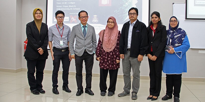 Group picture of UCSI Logistics department staff and selected judges of the 1st Innovation Challenge 2019.