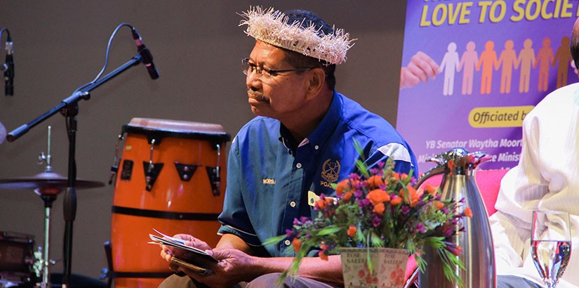 Tok Batin Norya Abas representing the Orang Asli.