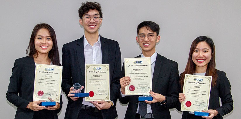 (Left to right) Chan Kit Theng, William Kiong Wai Lun, Shaun Thew Chee Shian and Chan Wan Teng.