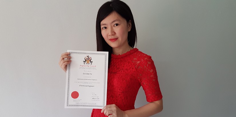 Dr Yu Receives Chartered Enginner Qualification