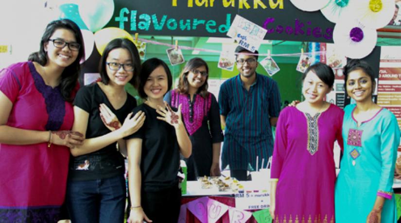  INNOVATIVE: Students selling a healthier spin on local cuisines during the annual Applied Science Week.