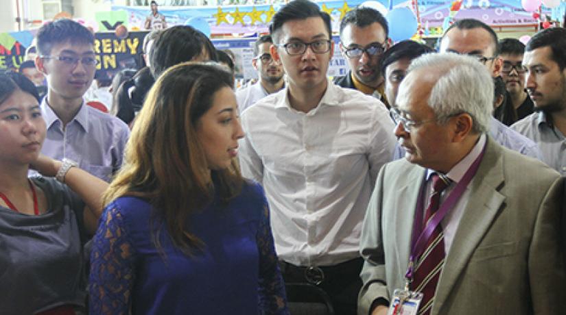  WHEN GREAT MINDS MEET: UCSI Vice-Chancellor and President, Senior Professor Dato’ Dr Khalid Yusoff and Katrina Ann Hadi sharing ideas on success attributes.