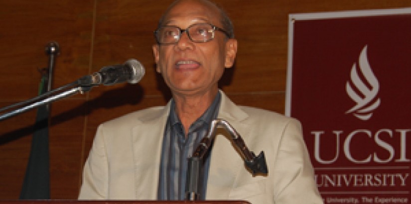 Mr. Nurul Islam Nahid, Bangladesh’s Minister of Education delivers his speech during the UCSI University Alumni Association - Bangladesh Chapter dinner