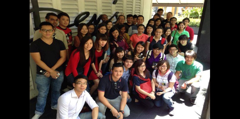  INSPIRING TRIP: Students taking a group photo during the industry visit to the BIG Group