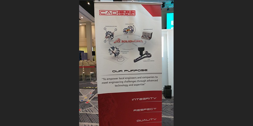 The CAD Vision Systems booth at the event.