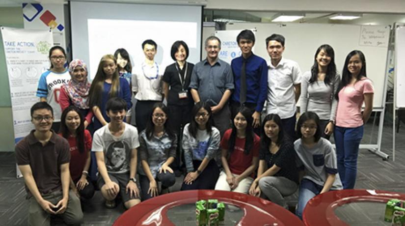 GROUP PHOTO: Assoc Prof Dr Chan Hor Kuan (middle) joined by the winners and the CAREton Project @ UCSI University committee members in a group photo.