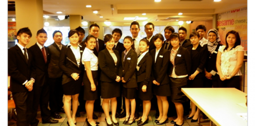 UCSI University second group of Work-Based Learning(WBL)students posing for group photo before the interview session with Grand Margherita Hotel and Riverside Majestic Hotel for Work-Based Learning(WBL) training at their hotels.