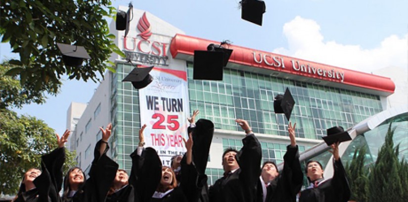 UCSI University graduates of 2011 expressing their delight after the Commemorat​ive Convocatio​n ceremony held on 2nd July 2011