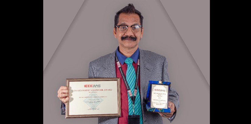 Dr. Ahamed Khan awarded the Outstanding Volunteer Award 2018 by IEEE RAS Malaysia Chapter