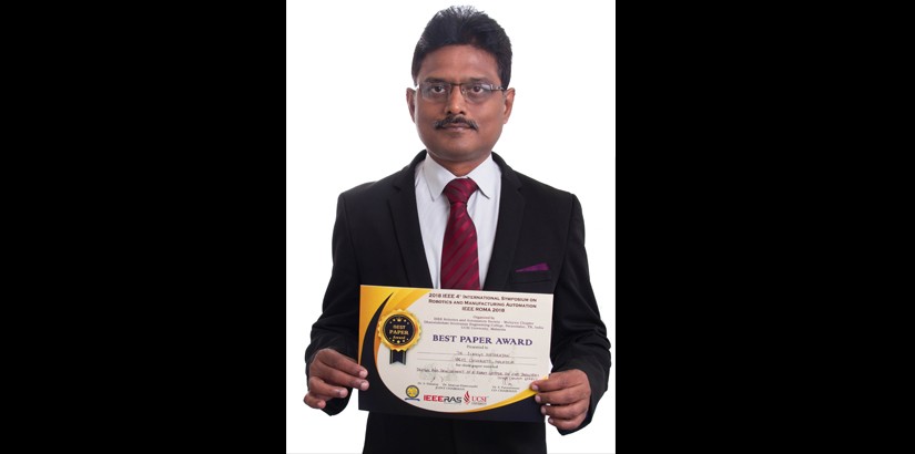 Dr Elango Natarajan wins Best Paper Award at the 2018 IEEE 4th Symposium On Robotics And Manufacturing Automation (IEEE ROMA 2018)