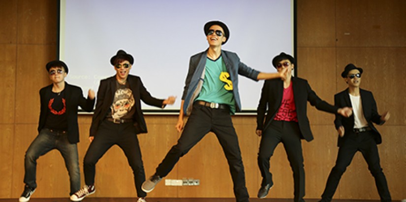  DANCING KINGS: Students from Booth 49 performed Bruno Mars’ smash hit, Uptown Funk.