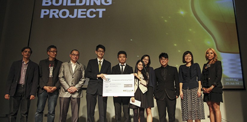 WINNING SOLES: Lucrative Business’s concept of custom-made gold plated sneakers won first prize during the Entrepreneurship Building Project. Team leader Meghann (fifth from right) shares that the opportunity to learn from seasoned entrepreneurs was inva WINNING SOLES: Lucrative Business’s concept of custom-made gold plated sneakers won first prize during the Entrepreneurship Building Project. Team leader Meghann (fifth from right) shares that the opportunity to learn from seasoned entrepreneurs was inva
