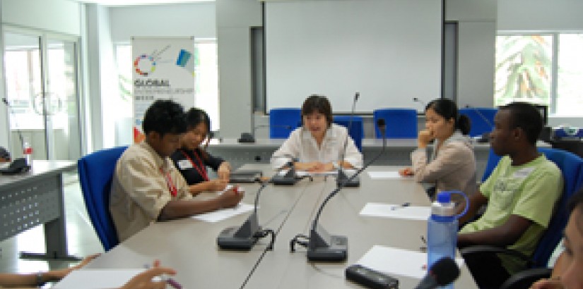 UCSI University students paying rapt attention to Ms. Carol