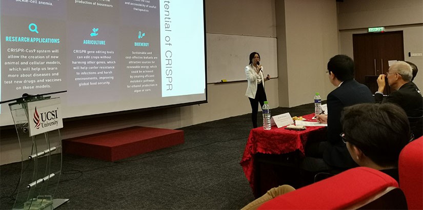 Liew Shan from UCSI IET On Campus presented her topic entitled “CRISPR: A New Era in Molecular Biology”.