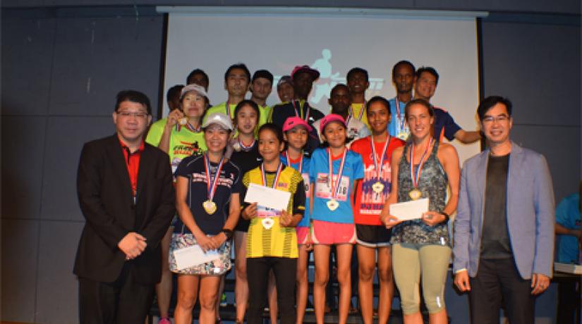 6KM WINNERS: Winners of the 2016 Freedom Run 6km male and female categories.