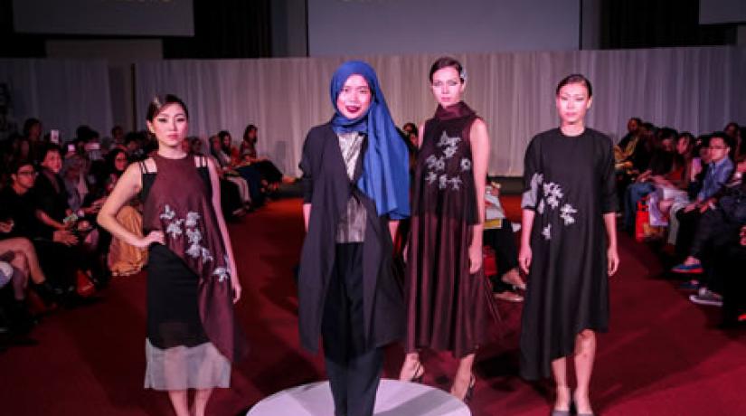 Nurfilzah Zaireen Zaidi's (second from left) winning three-piece collection was inspired by its namesake, the chiaroscuro effect.