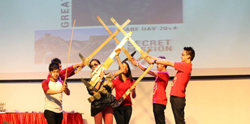  FUN & GAMES: UCSI architecture students performing on stage during the recent SABE DAY.