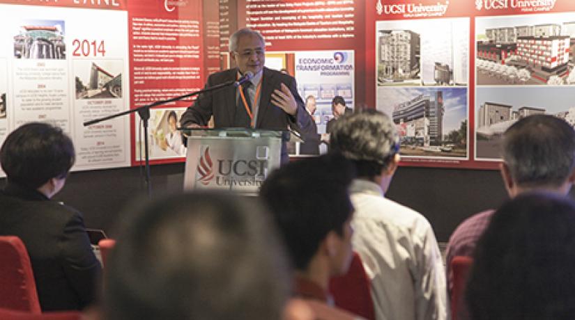  STAY MOTIVATED: UCSI’s vice-chancellor and president Senior Professor Dato’ Dr Khalid Yusoff encouraging the top scorers to continuously achieve.