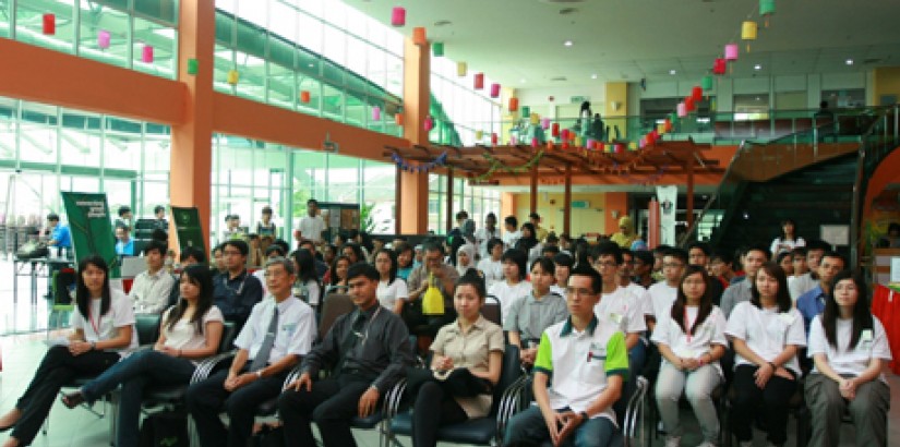 The Go Green Campaign organizers and participants at the opening ceremony of the campaign