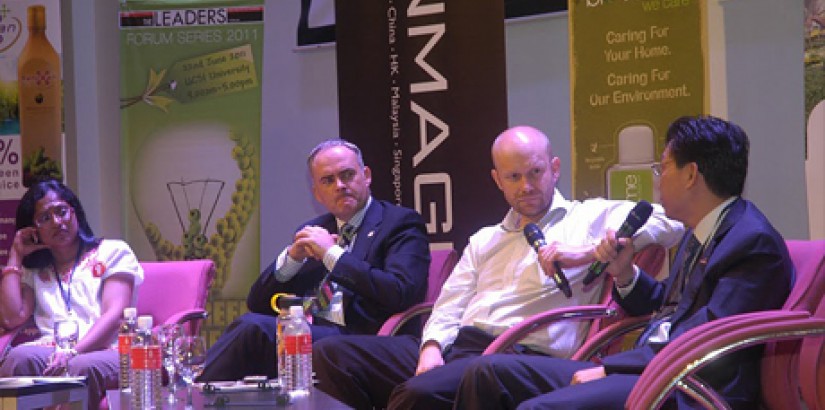 An interactive session with renowned speakers and 'green' experts during the Green Business Forum 2011 held at UCSI University, Kuala Lumpur campus