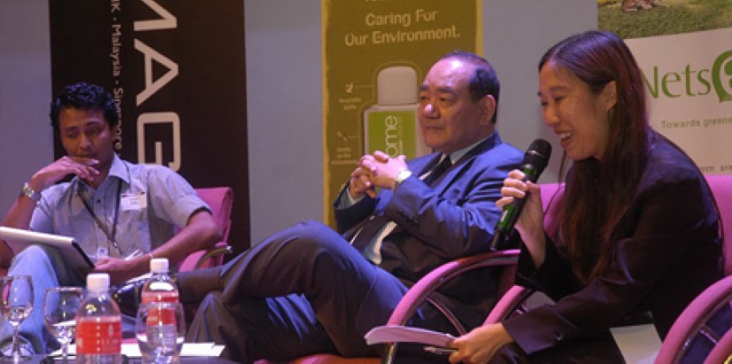 An interactive session with renowned speakers and 'green' experts during the Green Business Forum 2011 held at UCSI University, Kuala Lumpur campus