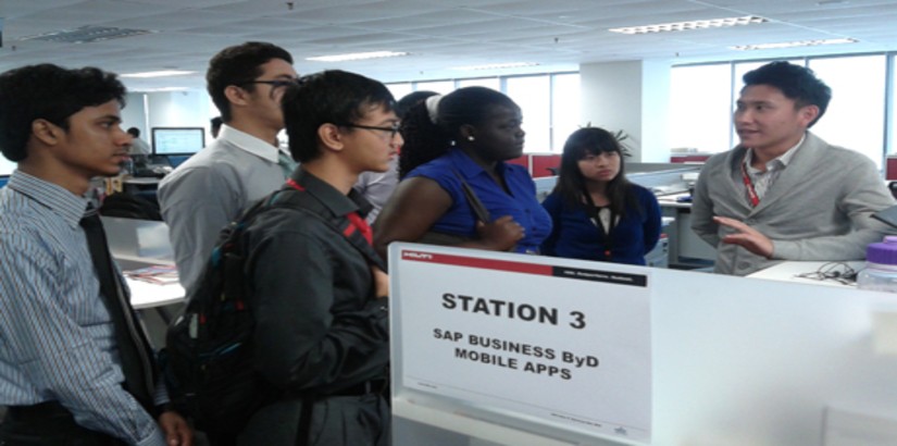  ENGAGING SESSION: UCSI University students in the midst of a briefing by one of Hilti's personnel during the guided tour.