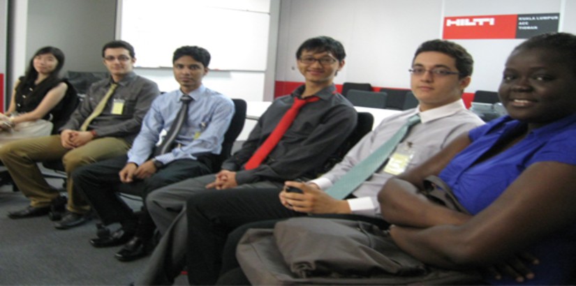  ALL SMILES: UCSI University students posing for the camera during the industry visit to Hilti (Malaysia).