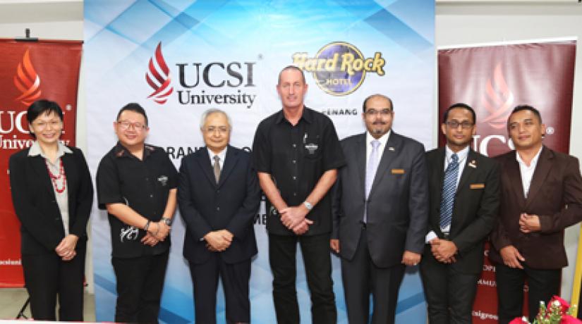 The MOU signing ceremony was witnessed by senior management members from both institutions which included (from left) Assistant Professor Dr Tan Lin Lah, UCSI University’s Director of the Centre Academic Excellence and Professional Advancements; Thomas Ch