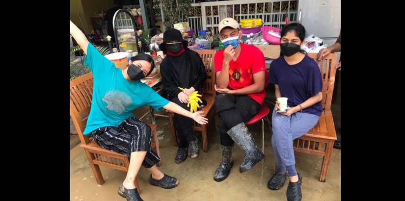 UCSI students spent hours cleaning up houses affected by the floods