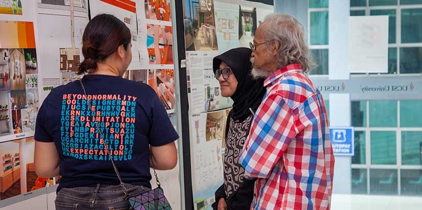 Yusof Gajah having a look at one of the projects.