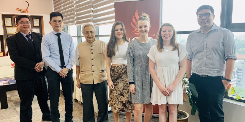 (From left to right) Global Engagement Office (GEO) director Chan Joe Jim, GEO Senior Vice-President Willie Tan Moh Leong, Academician Senior Professor Khalid, Alycia Lauren Renee Bonica, Amelia Mc Callum, Isabella Ruby Farran and UCSI's Head of Psycholog