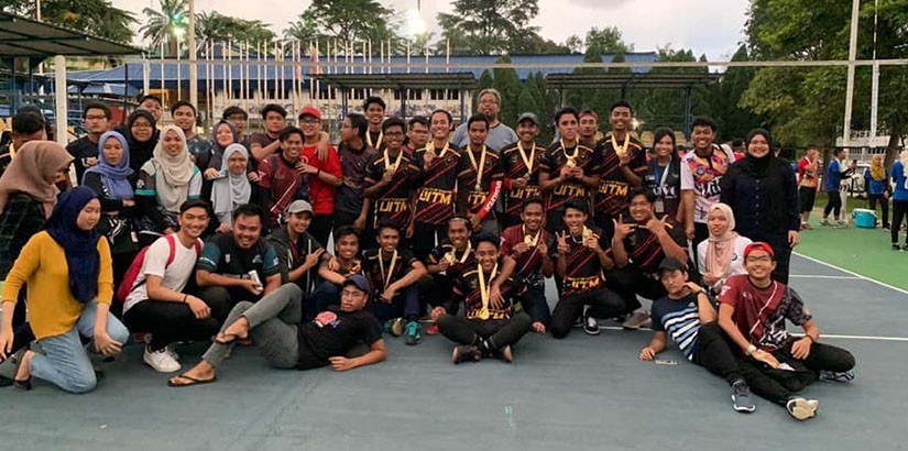 Universiti Teknologi Mara (UiTM) team was crowned as the champion of volleyball in the male category.