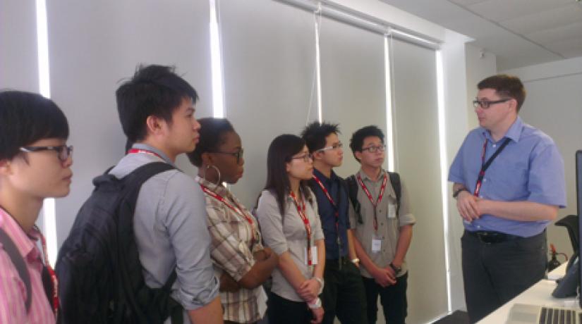 ENGAGING SESSION: SoIT students from UCSI being briefed by a HAITS trainer during the department tour. ENGAGING SESSION: SoIT students from UCSI being briefed by a HAITS trainer during the department tour.