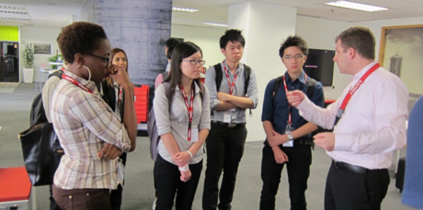  ENGAGING SESSION: SoIT students from UCSI being briefed by a HAITS trainer during the department tour.