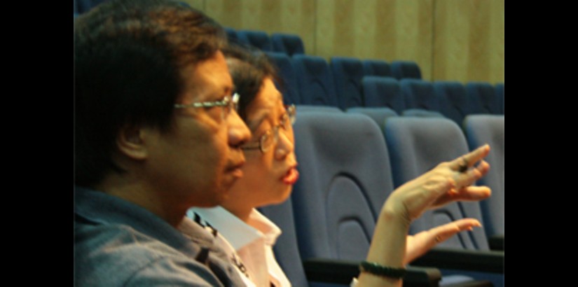 Two of the participants engaged in the discussion