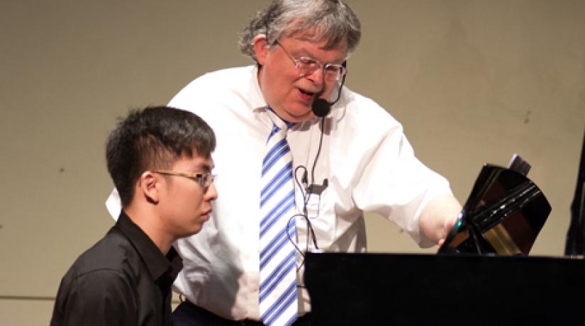 MENTOR: Dr Peter Amstutz, award-winning pianist and professor at West Virginia University, gives priceless advice during his masterclass.