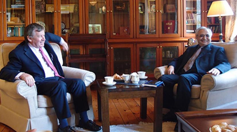 Dr Michael Murphy, President, University College Cork and Senior Professor Dato’ Dr Khalid, Vice-Chancellor and President, UCSI University discussing potential areas for academic collaboration.