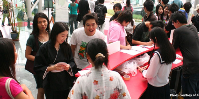 Members of the public thronging the registration area
