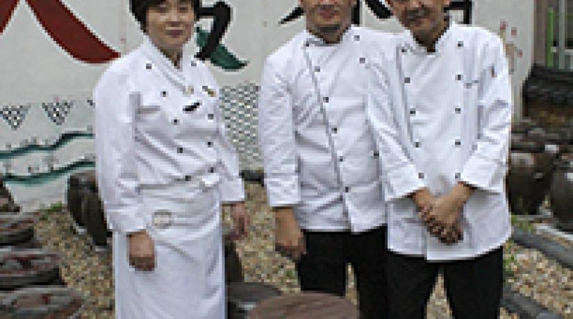 Woosong University – Fermentation of Soy Bean Paste with Prof Y.R. Park, Mr. Joseph and Mr. Loke (from left to right).