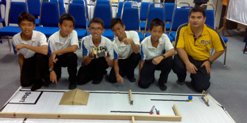 The winning group of the Lego Robotic competition: Sekolah Menengah Sains Miri