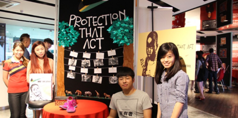 [HOOKWORMS DOWN]: Students pitched their idea on a campaign to help raise awareness of the risk factors associated with hookworm in South Africa.