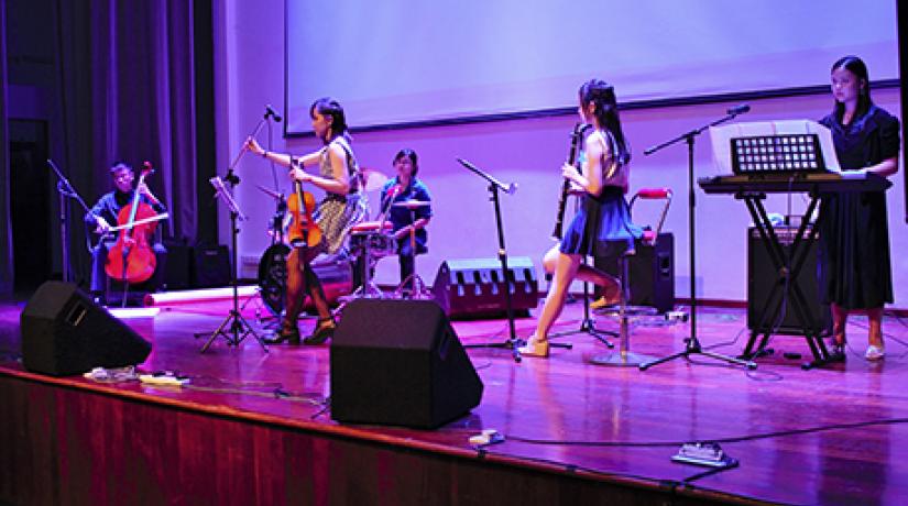 An orchestra performance by The Quintet, which consists of a group of A-Level students.